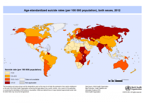 Global suicide rates 2012